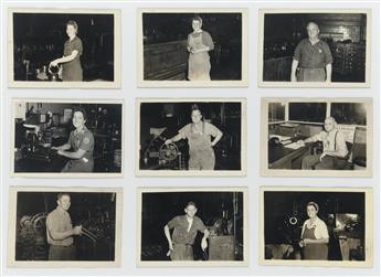 (WORKER PORTRAITS--OHIO) A collection of 43 candid WWII-era employee portraits from the Timken Roller Bearing Company.